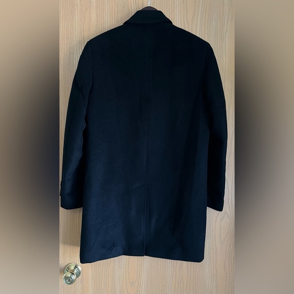 BOUCHERON Paris | Mens SZ 44 | Black Wool Cashmere Overcoat Jacket - Picture 2 of 11